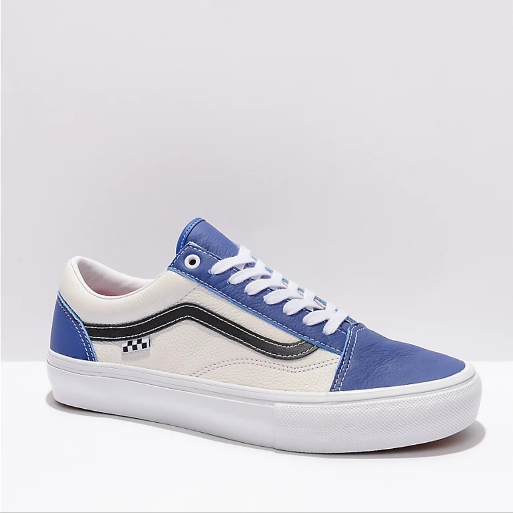 VANS SKATE OLD SKOOL SPORT LEATHER TRUE BLUE/WHITE Men's